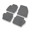 Alfombrillas de Velour adecuadas para Ford Fiesta VI Hatchback, Furgoneta (2008-2012) - alfombras para coche - Premium color gris