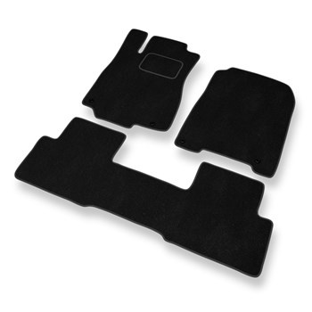 Alfombrillas de Velour adecuadas para Honda CR-V IV (2012-2018) - alfombras para coche - Premium color negro
