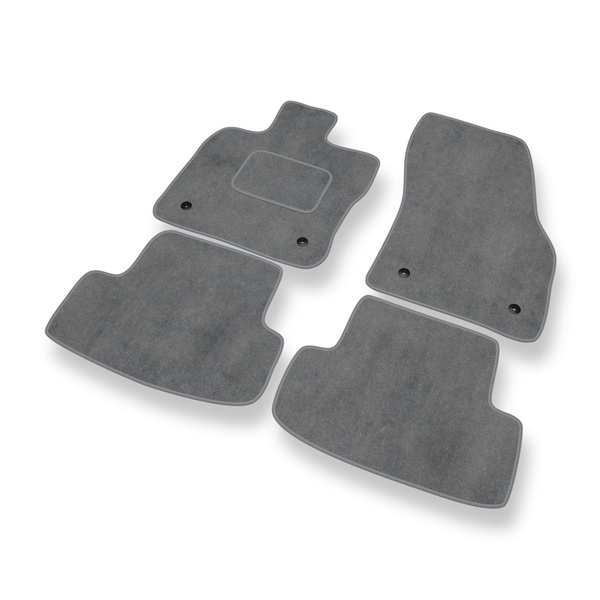 Alfombrillas de Velour adecuadas para SEAT Ateca SUV (2016-....) - alfombras para coche - Premium color gris