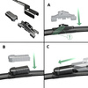 Escobillas limpiaparabrisas para la luna delantera para Opel Astra J Coupé, Hatchback, Cabrio, Berlina, Sports Tourer (09.2009-2015) - escobillas plana