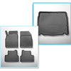 Conjunto de alfombrilla para maletero y alfombrillas para el interior del coche TPE PREMIUM para: Opel Astra J Hatchback (10.2009-10.2015) - parte inferior del maletero