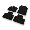 Alfombrillas de Velour adecuadas para Renault Zoe I Hatchback (2012-2019) - alfombras para coche - Premium color negro