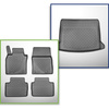Conjunto de alfombrilla para maletero y alfombrillas para el interior del coche TPE para: Mazda CX-30 SUV (08.2019-....) - sin sistema de sonido BOSE; sin Smart Cargo System