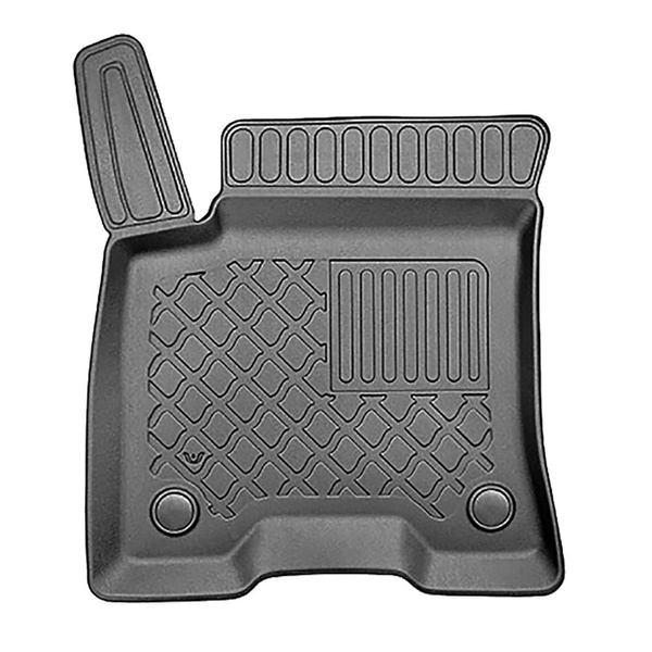 Conjunto de alfombrilla para maletero y alfombrillas para el interior del coche TPE para: Mercedes-Benz EQB X243 SUV (12.2021-....) - 5 plazas; maletero superior; suelo móvil en la posición superior; 7 plazas - 3a fila abatible