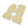 Alfombrillas de Velour adecuadas para BMW 3 M3 III E46 Compact, Coupé, Cabrio, Berlina, Touring (2001-2006) - alfombras para coche - Premium color beige