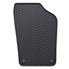 Alfombrillas de goma adecuadas para Skoda Fabia III Hatchback, Familiar (2014-2021) - alfombras para coche - negro - 4 unidades