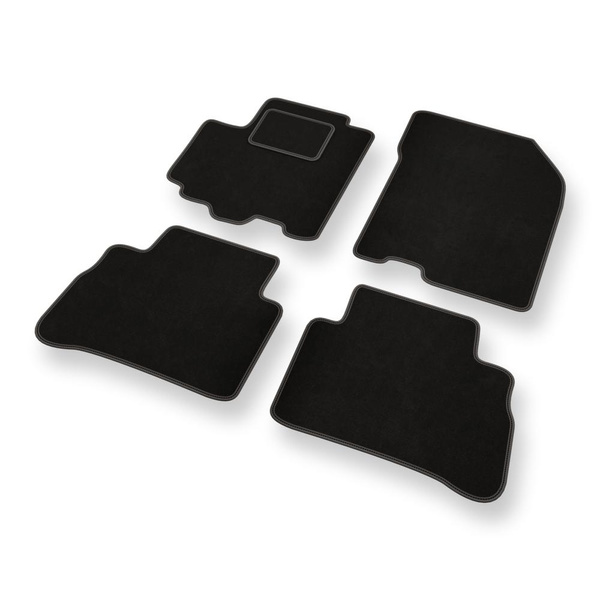 Alfombrillas de Velour adecuadas para Suzuki SX4 S-Cross Crossover (2013-2021) - alfombras para coche - Premium color negro