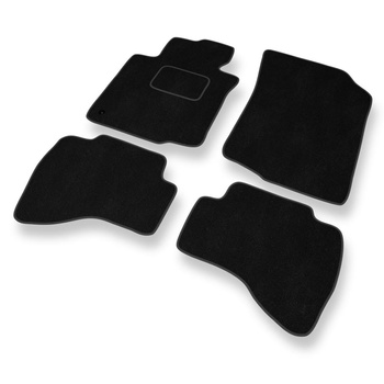 Alfombrillas de Velour adecuadas para Citroen C1 I (2005-2014) - alfombras para coche - Premium color negro