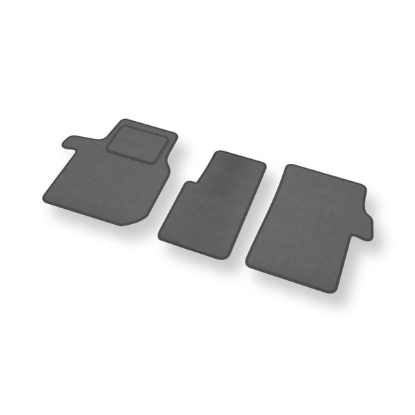 Alfombrillas de Velour adecuadas para Volkswagen Crafter II Furgoneta (2016-....) - alfombras para coche - Premium color gris
