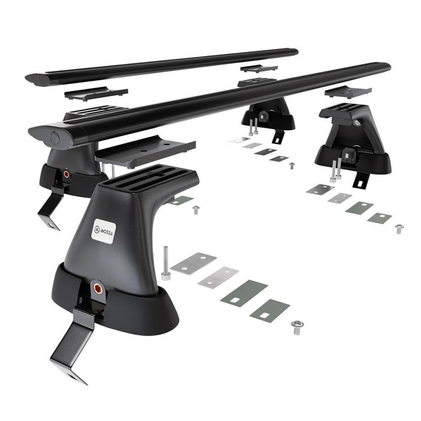 Portaequipajes de techo adecuadas para Skoda Octavia IV Liftback (2019-....) - baca negra para coche - barras para techo de coche - sin puntos de montaje - aluminio