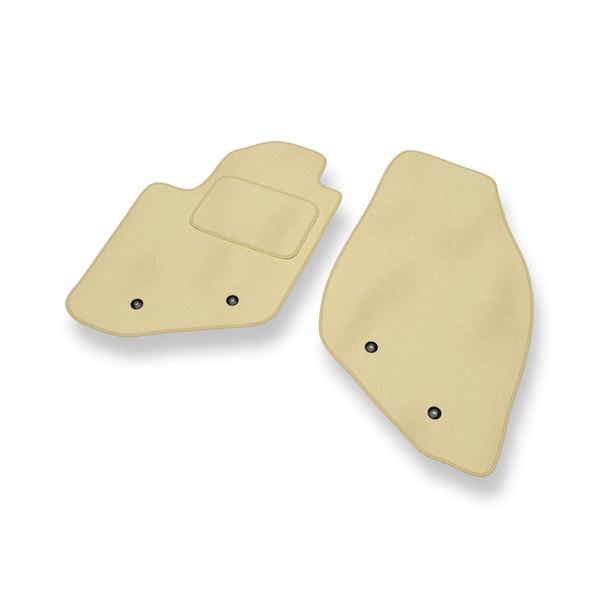 Alfombrillas de Velour adecuadas para Volvo V70 II Familiar (2000-2007) - alfombras para coche - Premium color beige