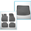 Conjunto de alfombrilla para maletero y alfombrillas para el interior del coche TPE PREMIUM para: BMW 2 F45 Active Tourer (09.2014-10.2021) - asiento trasero corredizo (atrás - adelante)