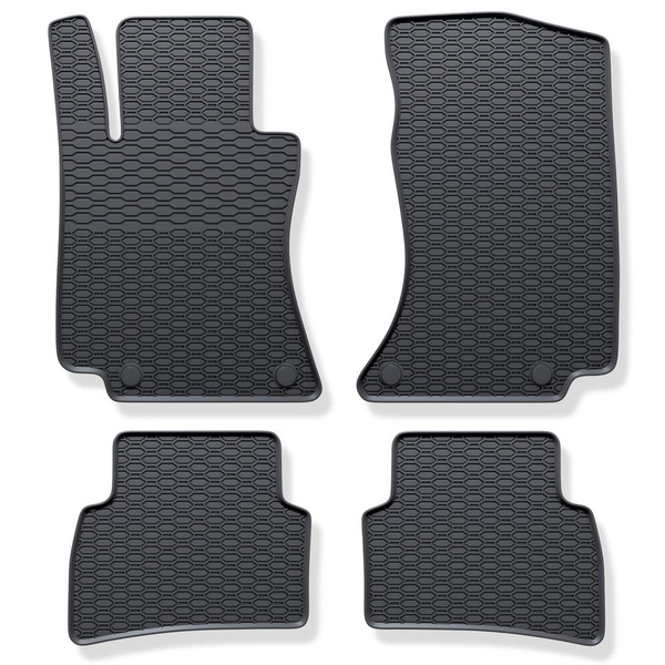 Alfombrillas de goma adecuadas para Mercedes-Benz Classe E W214 Familiar, Berlina (2023-....) - alfombras para coche - negro - 4 unidades