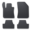 Alfombrillas de goma adecuadas para Peugeot 308 II Hatchback (2013-2021) - alfombras para coche - negro - 4 unidades