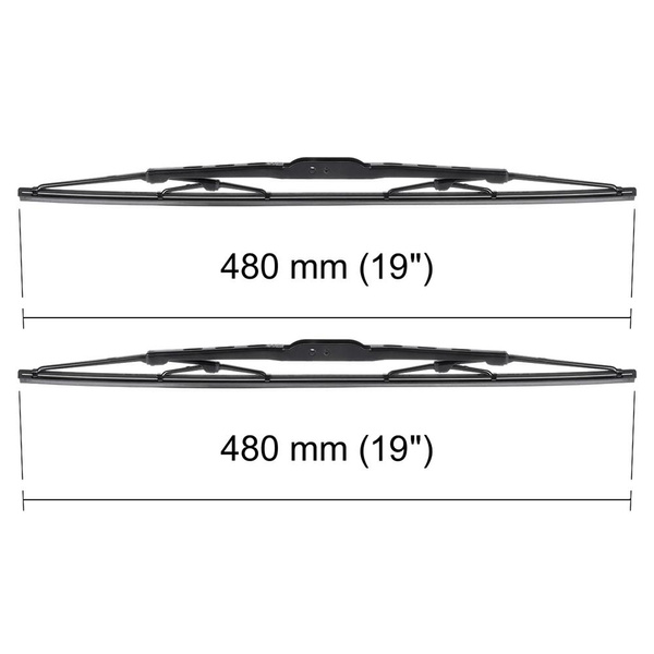 Escobillas limpiaparabrisas para la luna delantera para Fiat Seicento Hatchback, Furgoneta (03.1998-12.2010) - escobillas estándar