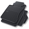 Alfombrillas de goma adecuadas para BMW 5 E60, E61 Berlina, Touring (2003-2010) - alfombras para coche - negro - 4 unidades