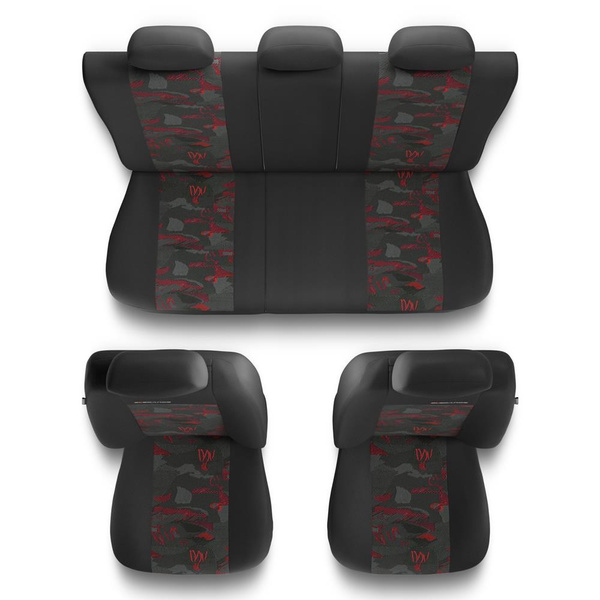 Fundas universales para asientos de coche para Renault Twingo I, II, III (1993-2018) - UNE-RD