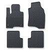 Alfombrillas de goma adecuadas para Fiat Panda III Hatchback (2012-....) - alfombras para coche - negro - 4 unidades