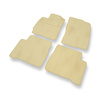 Alfombrillas de Velour adecuadas para Mitsubishi Outlander I SUV (2001-2006) - alfombras para coche - Premium color beige