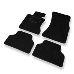 Alfombrillas de Velour adecuadas para BMW 5 M5 IV E60 Berlina (2005-2010) - alfombras para coche - Premium color negro