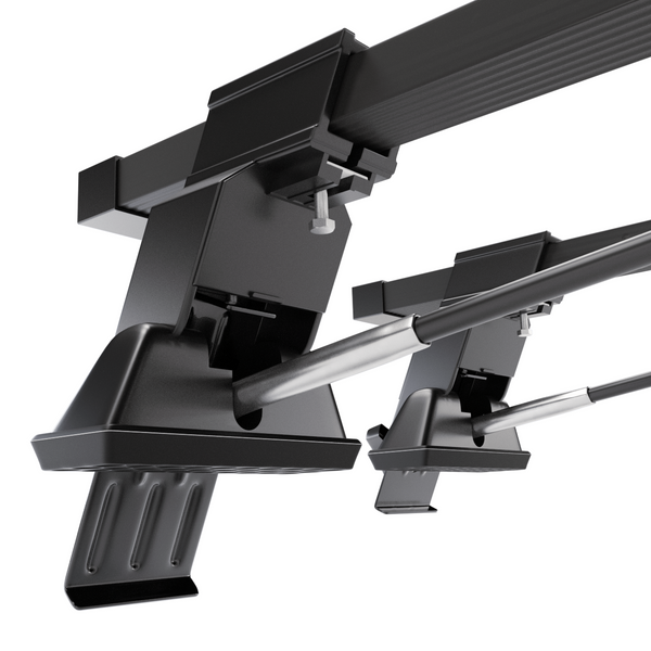 Portaequipajes de techo adecuadas para Renault Thalia Berlina (2001-2010) - baca negra para coche - barras para techo de coche - sin puntos de montaje - acero