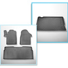 Conjunto de alfombrilla para maletero y alfombrillas para el interior del coche TPE para: Mercedes-Benz Vito W447 Tourer (10.2014-....) - versión larga (distancia entre ejes 3.200 mm; longitud del coche 5.140 mm); todas las versiones de equipamiento; sin 