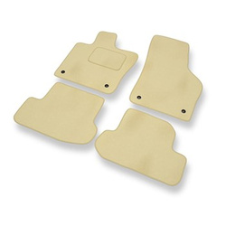 Alfombrillas de Velour adecuadas para Volkswagen Beetle III Hatchback, Cabrio (2011-2019) - alfombras para coche - Premium color beige