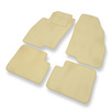 Alfombrillas de Velour adecuadas para Fiat Grande Punto (2005-2012) - alfombras para coche - Premium color beige
