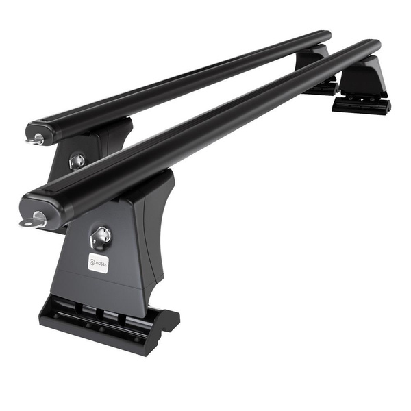 Portaequipajes de techo adecuadas para Saab 9-3 SportSedan (2003-2012) - baca negra para coche - barras para techo de coche - puntos de montaje - aluminio