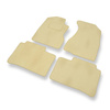 Alfombrillas de Velour adecuadas para Honda CR-V II SUV (2001-2007) - alfombras para coche - Premium color beige
