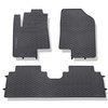 Alfombrillas de goma adecuadas para Hyundai ix20 Monovolumen (2009-2020) - alfombras para coche - negro - 3 unidades