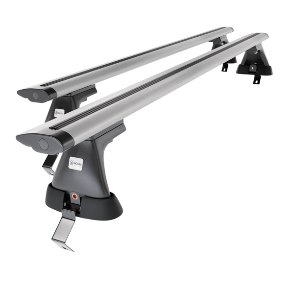 Portaequipajes de techo adecuadas para Skoda Octavia IV Liftback (2019-....) - baca plata para coche - barras para techo de coche - sin puntos de montaje - aluminio