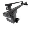 Portaequipajes de techo adecuadas para Citroen C8 Monovolumen (2002-2010) - baca negra para coche - barras para techo de coche - perfil en T - acero