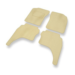 Alfombrillas de Velour adecuadas para Toyota Hilux VI Pick-Up (1997-2005) - alfombras para coche - Premium color beige
