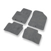 Alfombrillas de Velour adecuadas para Kia Picanto II Hatchback (2011-2016) - alfombras para coche - Premium color gris