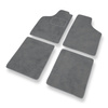 Alfombrillas de Velour adecuadas para Fiat Uno II Hatchback (1989-2002) - alfombras para coche - Premium color gris