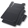 Alfombrillas de goma adecuadas para Mercedes-Benz Classe B W247 Sports Tourer (2018-....) - alfombras para coche - negro - 4 unidades