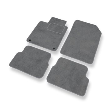 Alfombrillas de Velour adecuadas para Renault Laguna III (2007-2015) - alfombras para coche - Premium color gris