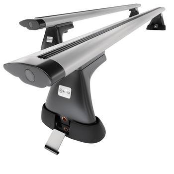 Portaequipajes de techo adecuadas para Peugeot Partner First mk I Furgoneta (2008-2018) - baca plata para coche - barras para techo de coche - puntos de montaje - aluminio