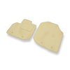 Alfombrillas de Velour adecuadas para Honda City V Berlina (2009-2011) - alfombras para coche - Premium color beige